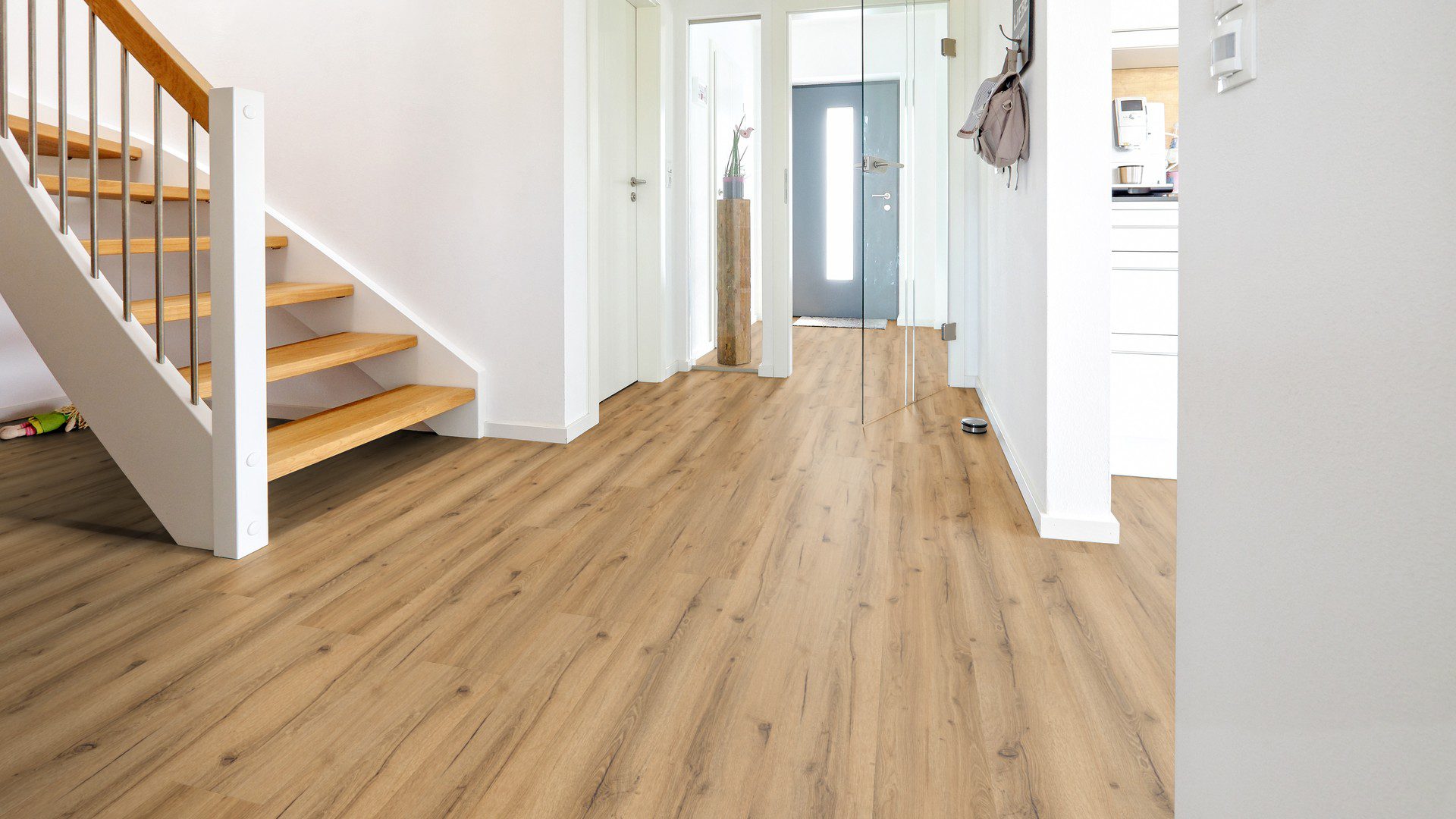 Bodencouture SofTEC Eiche Erica mit Kork Trittschalldämmung Vinylboden Klick – Bild 2