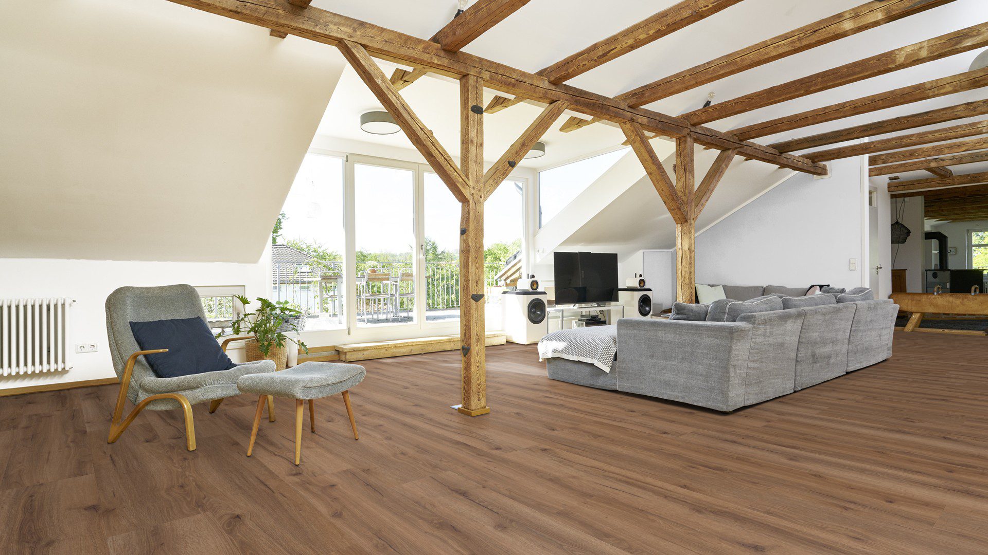 Bodencouture SofTEC Eiche Pyrus mit Kork Trittschalldämmung Vinylboden Klick – Bild 4