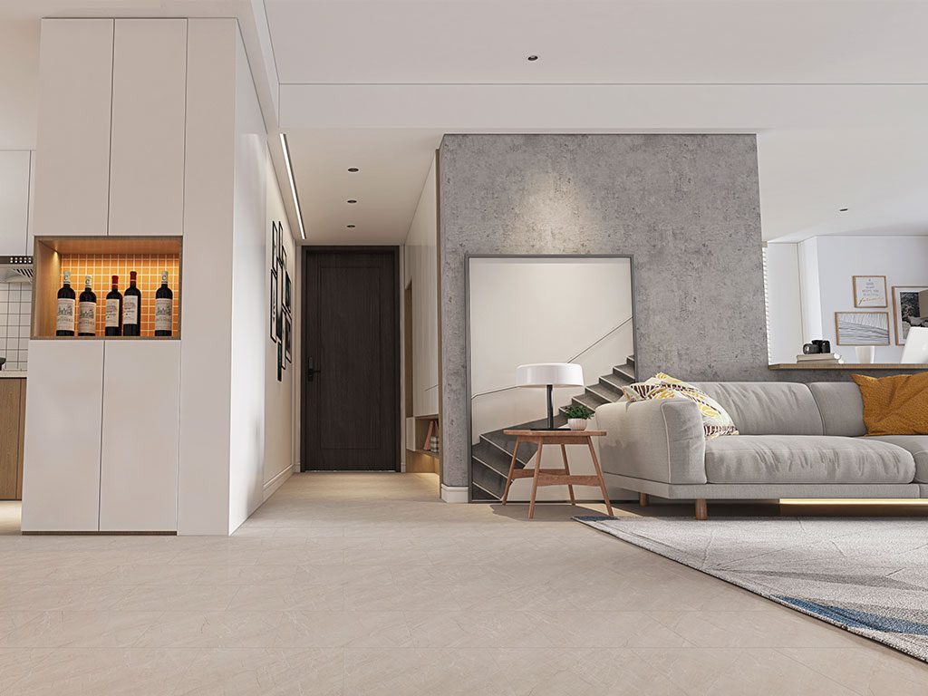 Check One Standard 2140 Bern Botticino mit Trittschalldämmung Fliesenoptik Vinylboden Klick – Bild 5