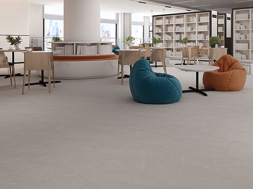 Check One Standard 2141 Grillo Botticino mit Trittschalldämmung Fliesenoptik Vinylboden Klick – Bild 5