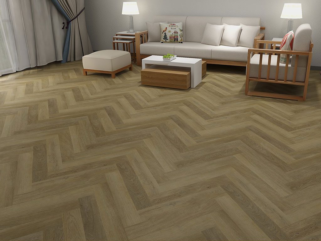 Check One Premium Herringbone 2074H Prenzlau Eiche inkl. Trittschalldämmung Vinylboden
