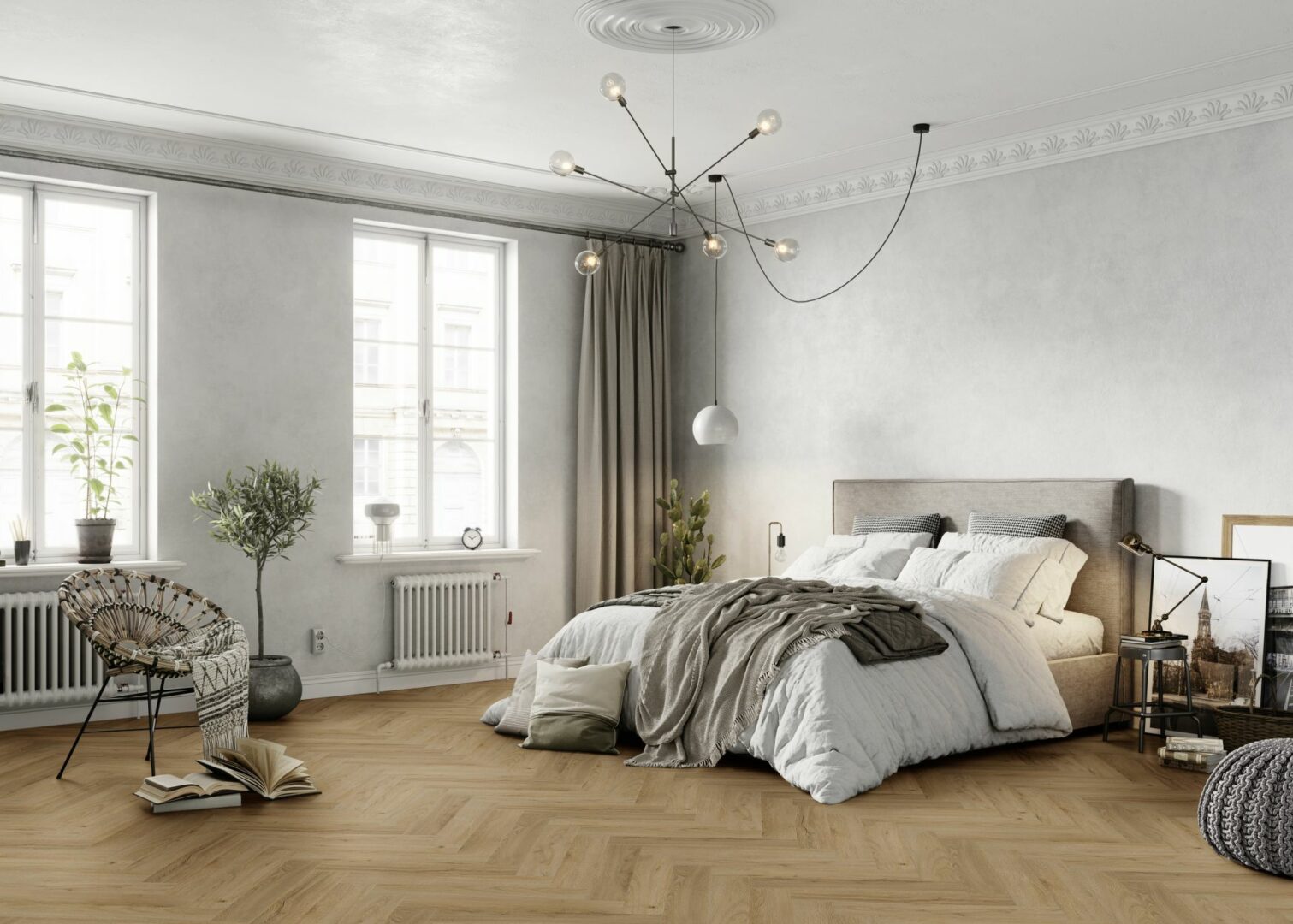 Repac solidLOCK 40-05 Fresh Oak Authentic Herringbone PURE 1020 Klick Vinylboden – Bild 2