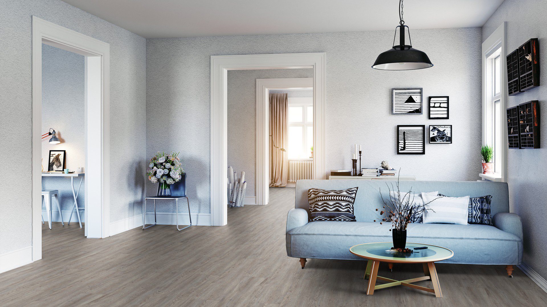 Repac SolidLock Classic Eiche Stein Landhausdiele Vinylboden Klick – Bild 5