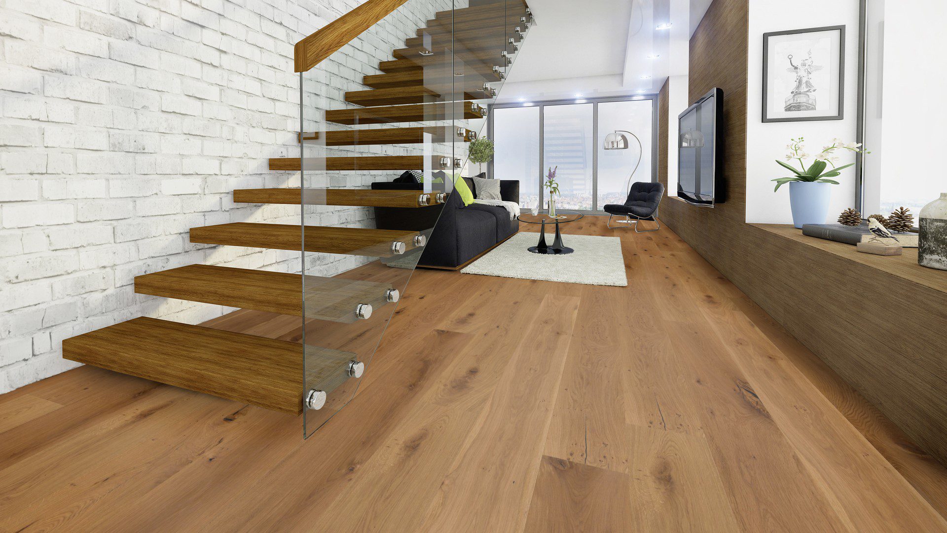 Rustic Collection Französische Eiche XXL rustikal gefast gebürstet natur geölt Landhausdiele Fertigparkett – Bild 5