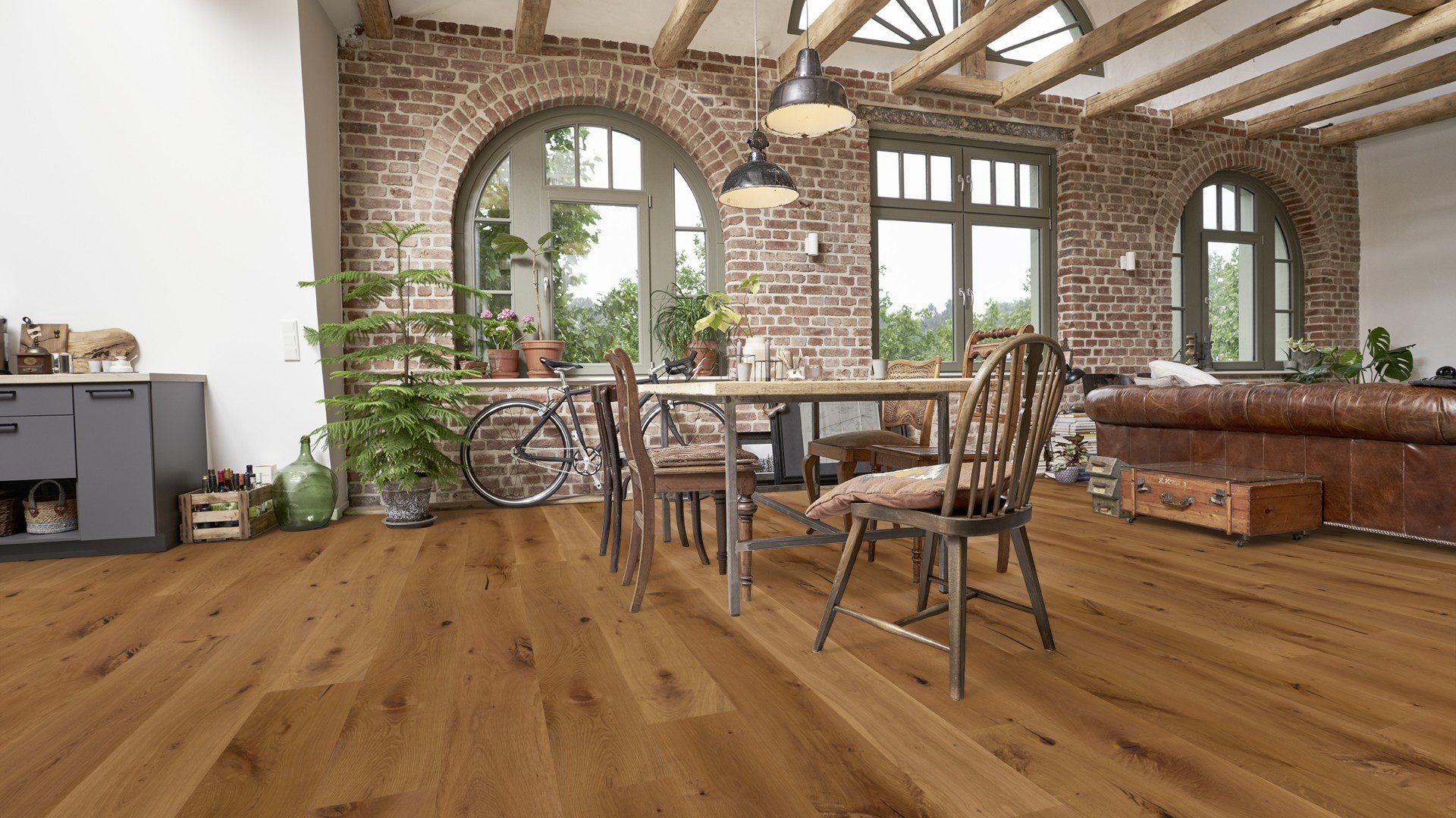Rustic Collection Französische Eiche XXL rustikal gefast gebürstet natur geölt Landhausdiele Fertigparkett