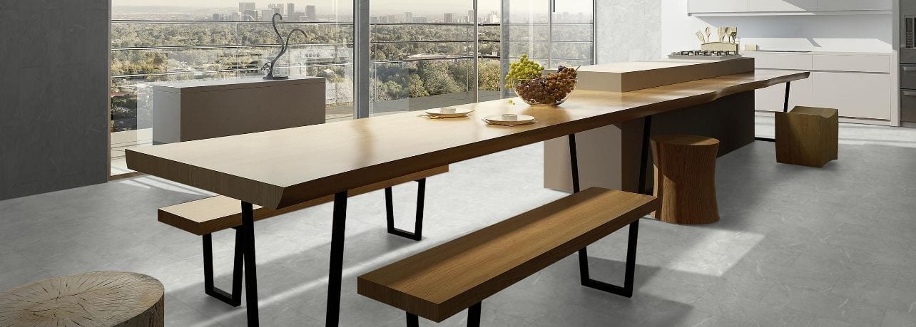 Classen Visiogrande Fliesenoptik Granit weiß wasserresistente Laminat – Bild 4