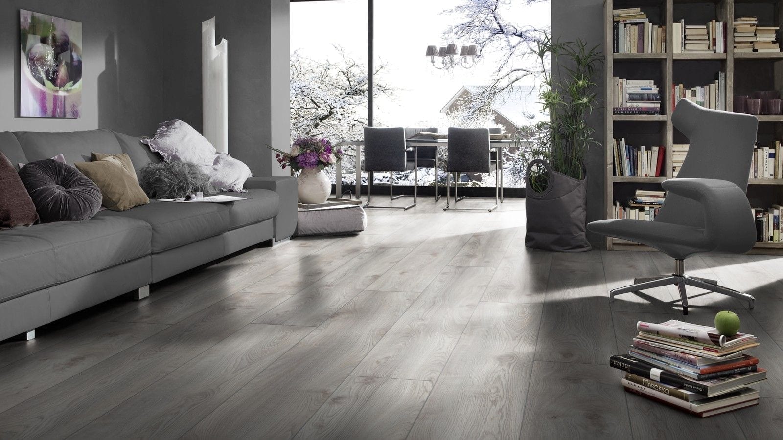 Kronotex Mammut plus Makro Eiche weiss Landhausdiele Laminat – Bild 4