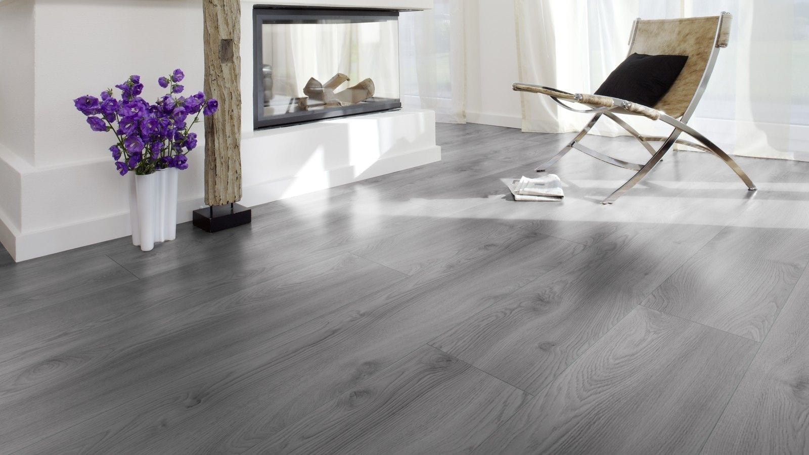 Kronotex Mammut plus Makro Eiche hellgrau Landhausdiele Laminat – Bild 2