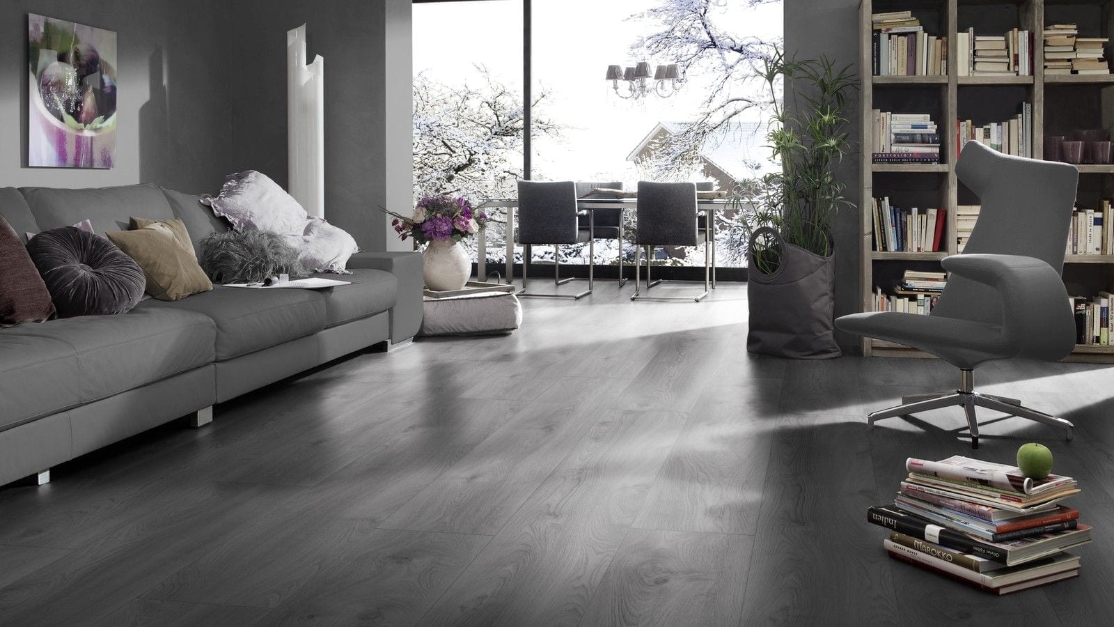 Kronotex Mammut plus Makro Eiche hellgrau Landhausdiele Laminat – Bild 4