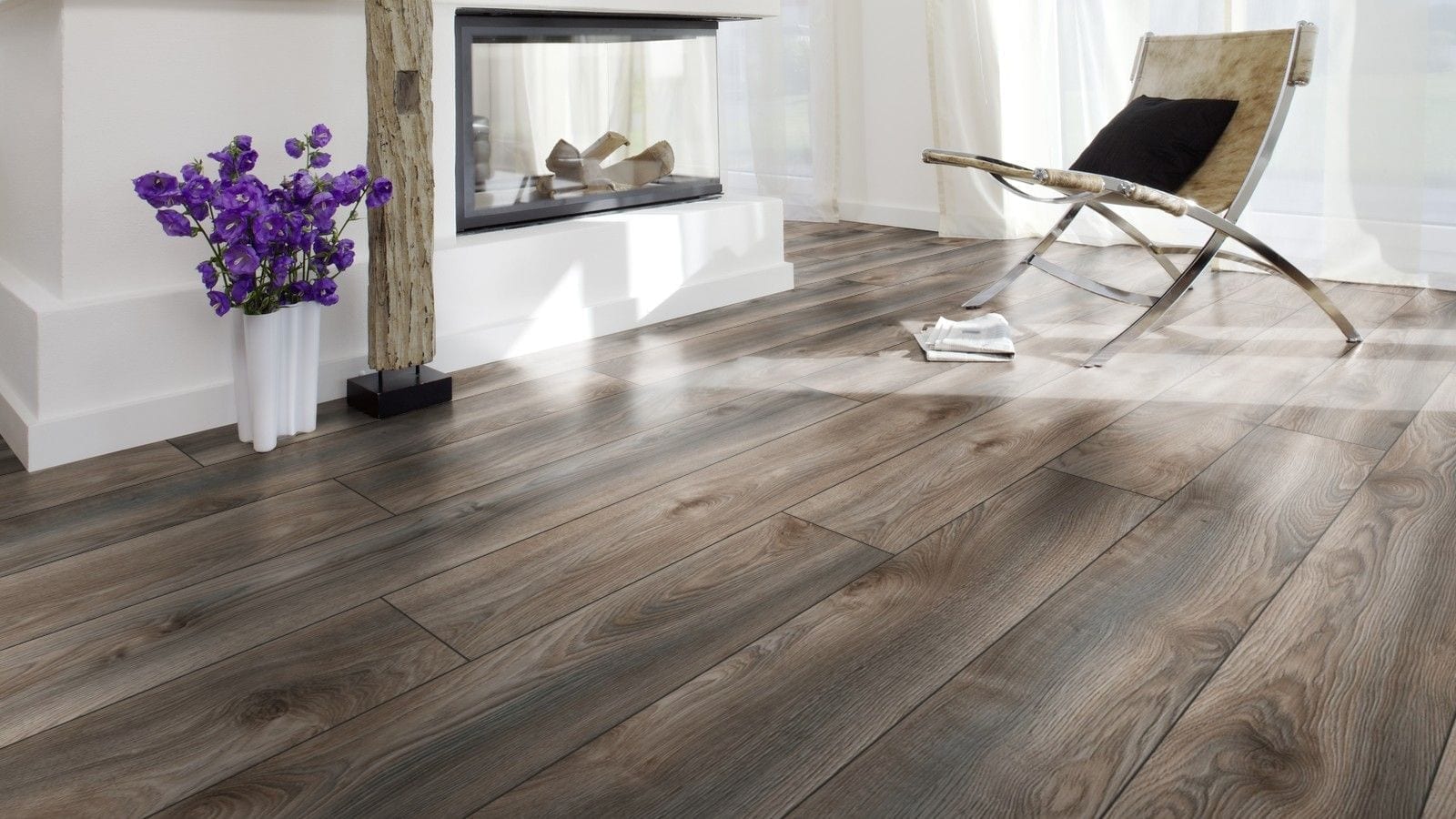 Kronotex Mammut Makro Eiche grau Landhausdiele Laminat – Bild 3