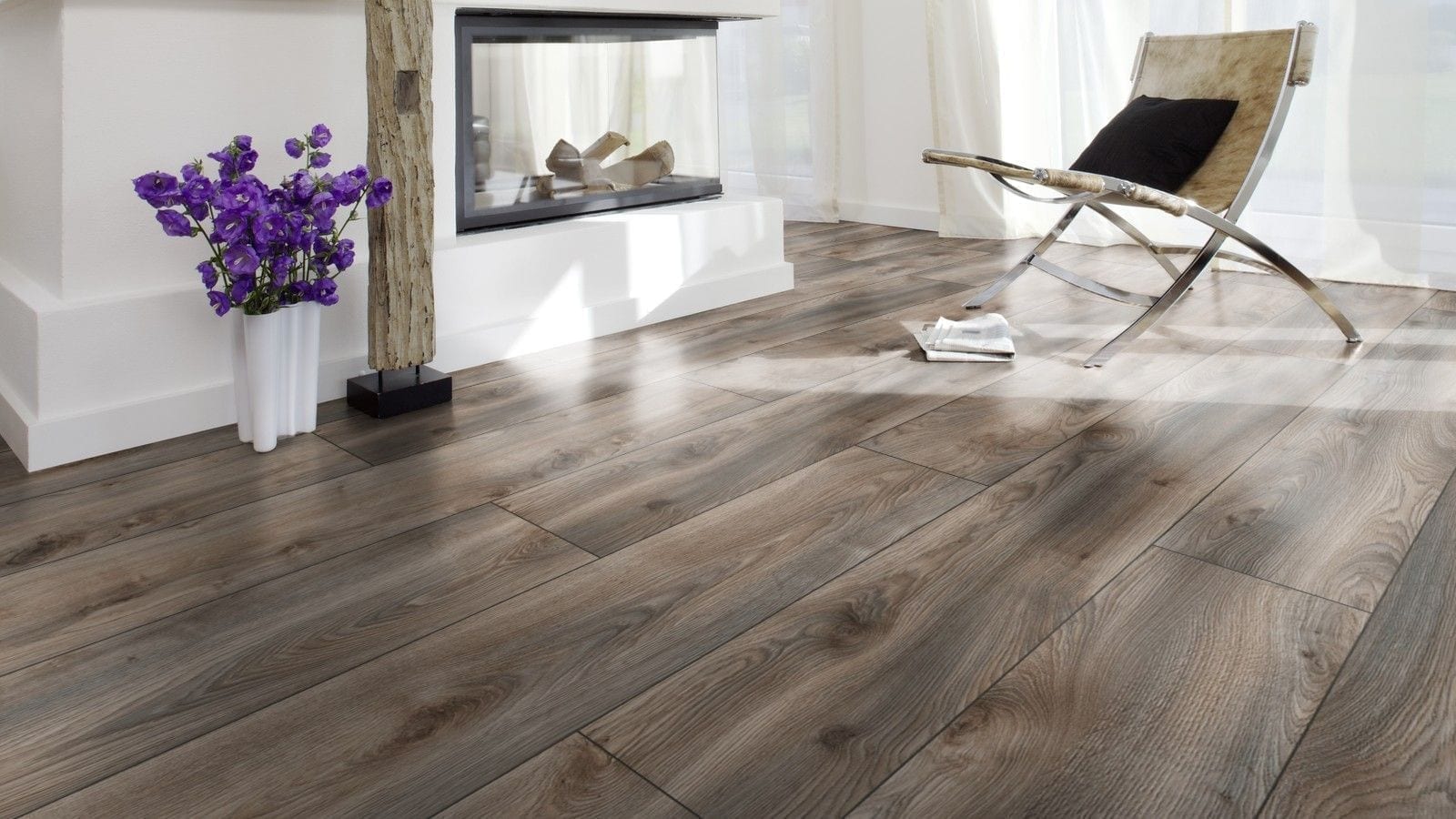 Kronotex Mammut plus Makro Eiche grau Landhausdiele Laminat – Bild 3