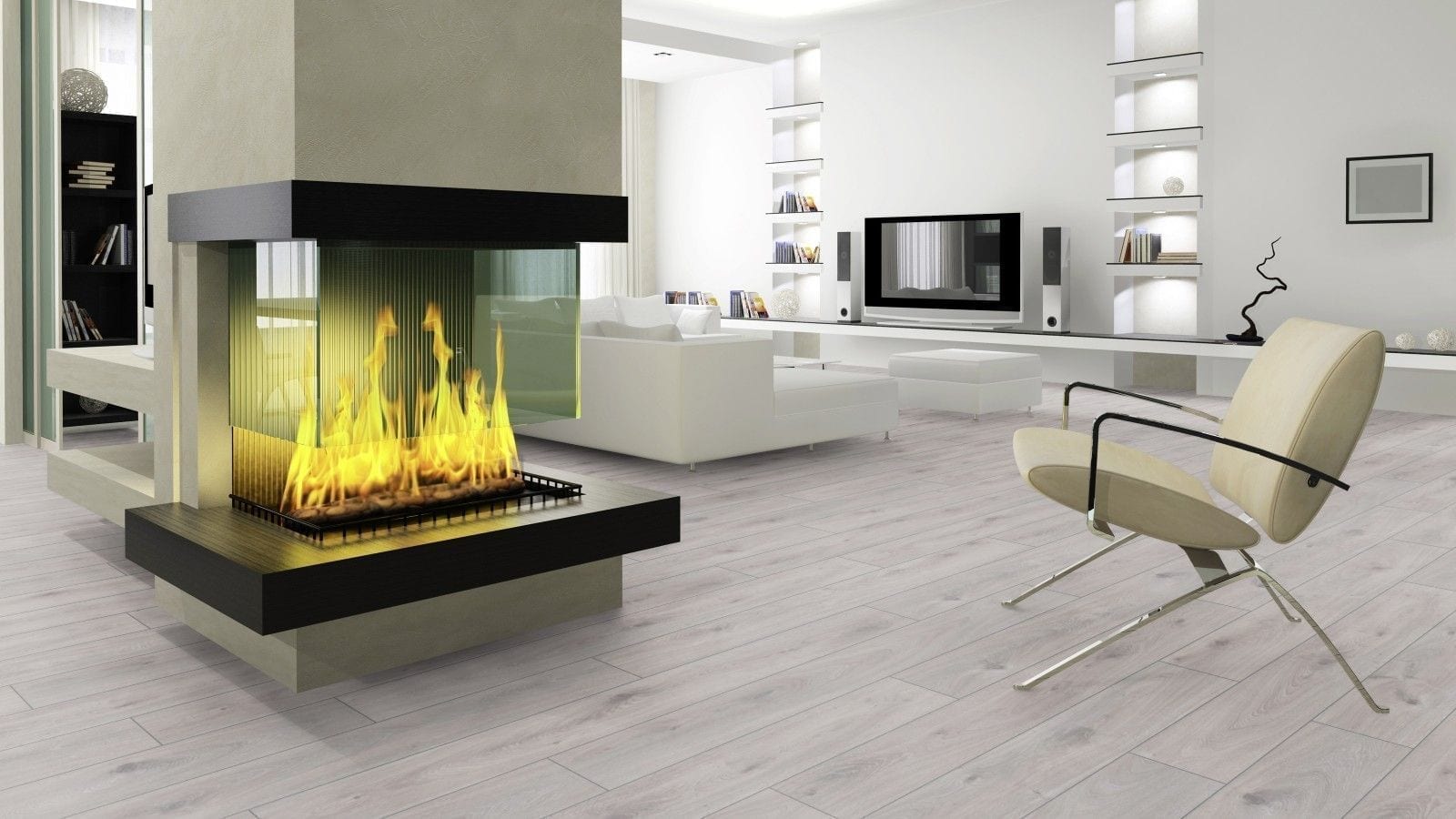 Kronotex Amazone Prestige Eiche weiss Landhausdiele Laminat – Bild 3