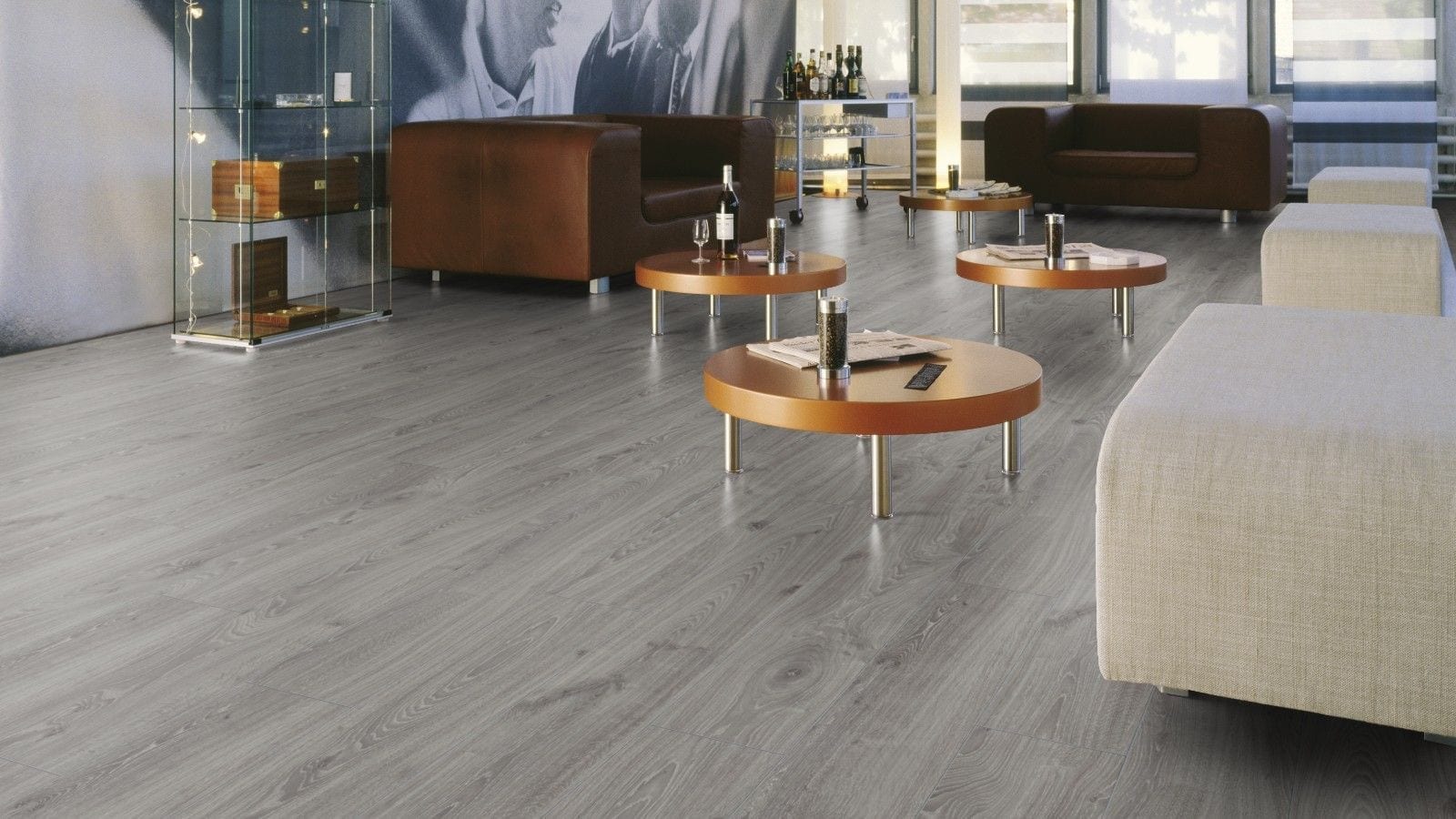 Laminat Kronotex Robusto Timeless Oak grau Landhausdiele – Bild 4